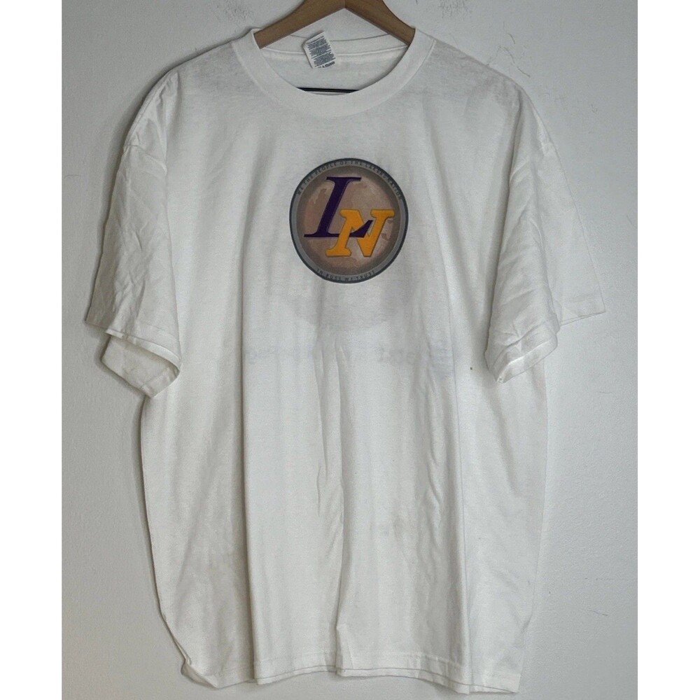 Vintage Los Angeles Lakers Nation Men's White T-Shirt XL In Buss We Trust Delta